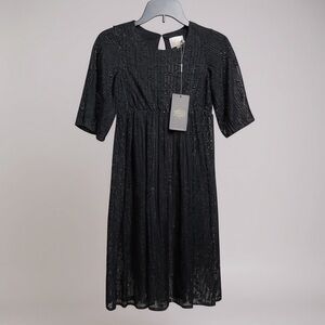 Creamie‎ Girls Full Sequined Black Dress Size 10